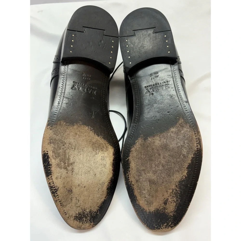 BALLY OF SWITZERLAND Brooking Oxfords Mens US 12 3E Extra Wide Dress Shoes Black
